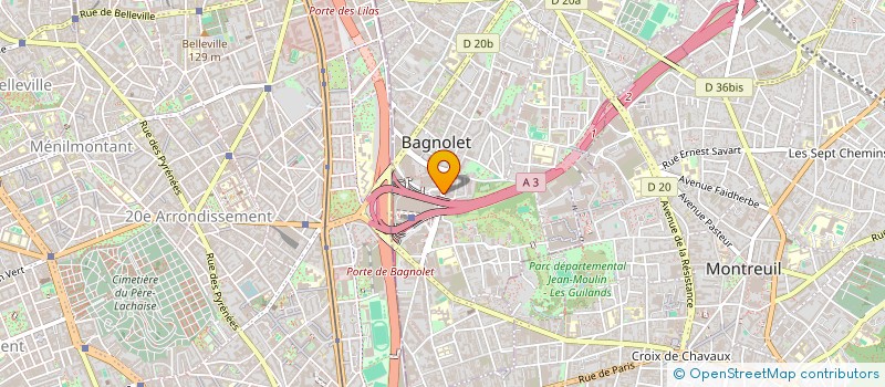 localisation de l'entreprise ARABEL  BAGNOLET