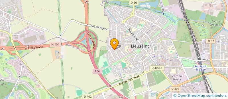 localisation de l'entreprise ARABESCO-UNE OASIS A SENART  LIEUSAINT