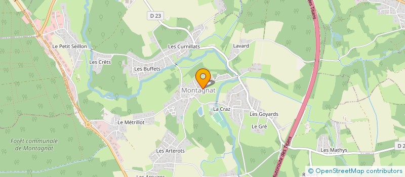 localisation de l'entreprise ARABESQUE à MONTAGNAT