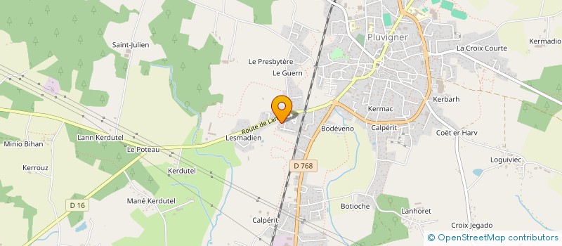 localisation de l'entreprise ARABESQUE  PLUVIGNER