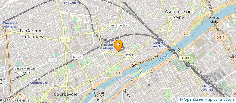 localisation de l'entreprise ARABSYS INFORMATIQUE à COURBEVOIE