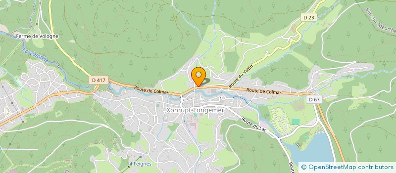 localisation de l'entreprise ARAC 88  XONRUPT-LONGEMER