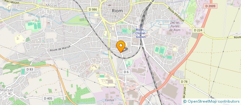 localisation de l'entreprise ARACS  RIOM