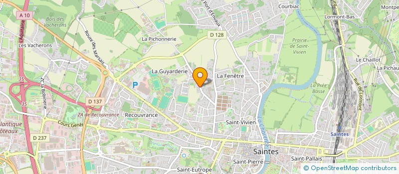 localisation de l'entreprise ARAEZ INVEST  SAINTES