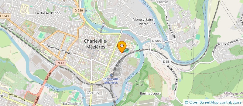 localisation de l'entreprise ARAGO 2020  CHARLEVILLE-MEZIERES