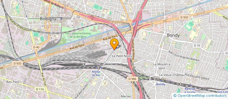 localisation de l'entreprise ARAGO à NOISY-LE-SEC