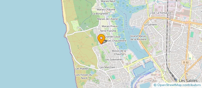 localisation de l'entreprise ARAGO à LES SABLES D'OLONNE