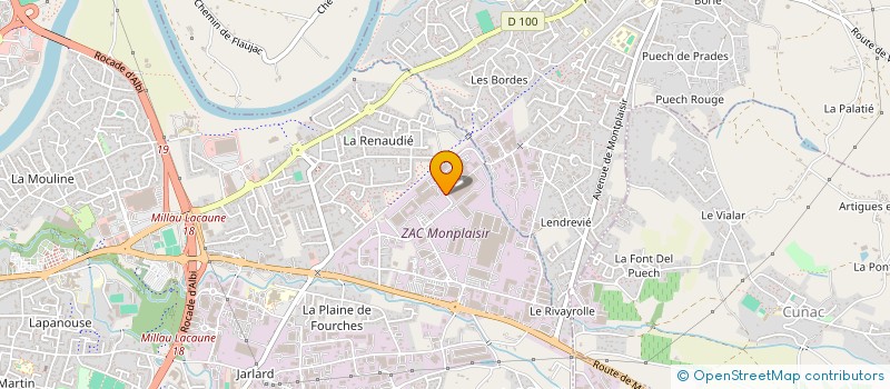localisation de l'entreprise ARAGO à ALBI