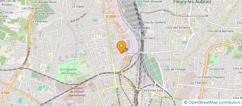 localisation de l'entreprise ARAGO ANJOU à FLEURY-LES-AUBRAIS