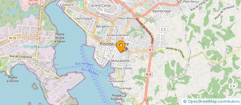 localisation de l'entreprise ARAGO SERVICE à POINTE-A-PITRE