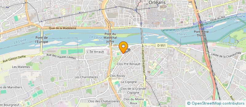 localisation de l'entreprise ARAGO SPORT ORLEANAIS à ORLEANS