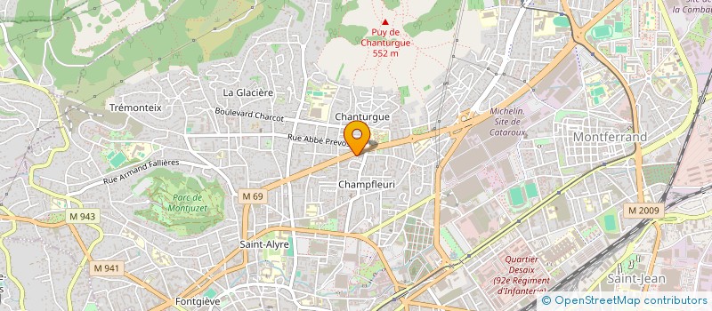 localisation de l'entreprise ARAGON  CLERMONT-FERRAND