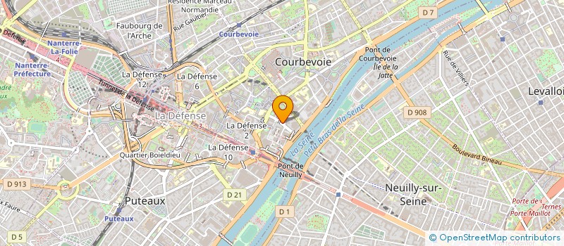 localisation de l'entreprise ARAGON ERH à COURBEVOIE