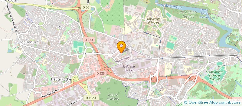localisation de l'entreprise ARAIGNEE ROUGE à BEAUCOUZE