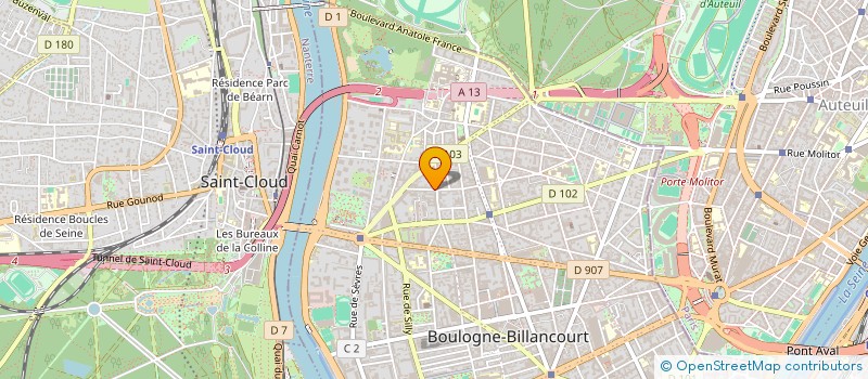 localisation de l'entreprise ARAKELIAN - MARTINI à BOULOGNE BILLANCOURT