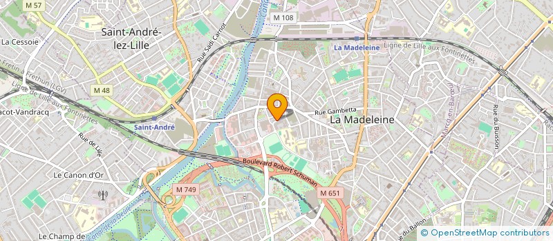 localisation de l'entreprise ARAL à LA MADELEINE