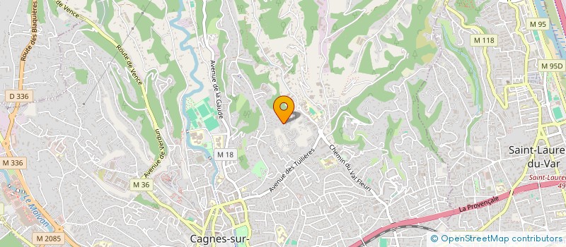 localisation de l'entreprise ARALPACO à CAGNES-SUR-MER