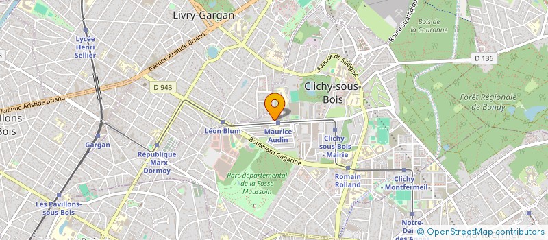 localisation de l'entreprise ARAM à CLICHY-SOUS-BOIS