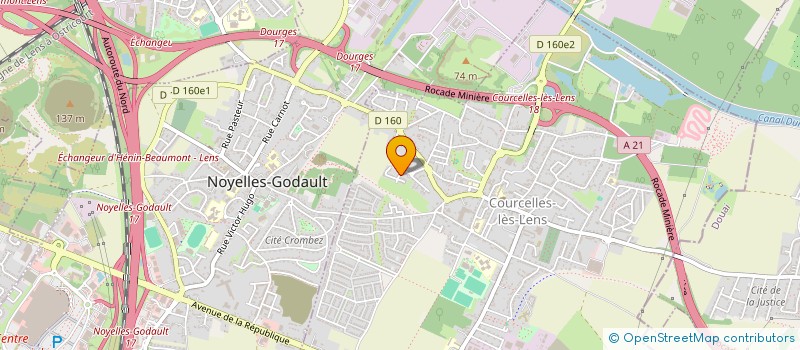 localisation de l'entreprise ARAM LOG SERVICES à COURCELLES LES LENS