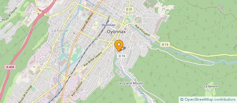 localisation de l'entreprise ARAMIS à OYONNAX