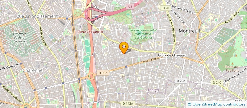 localisation de l'entreprise ARAMIS à BAGNOLET