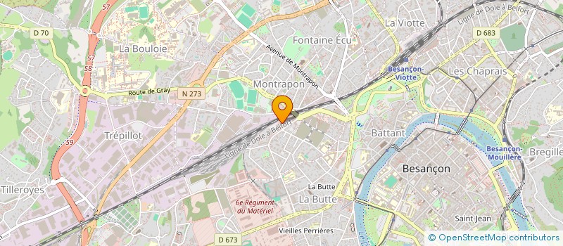 localisation de l'entreprise ARAMIS à BESANCON
