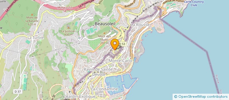 localisation de l'entreprise ARAMIS IMMOBILIER  BEAUSOLEIL