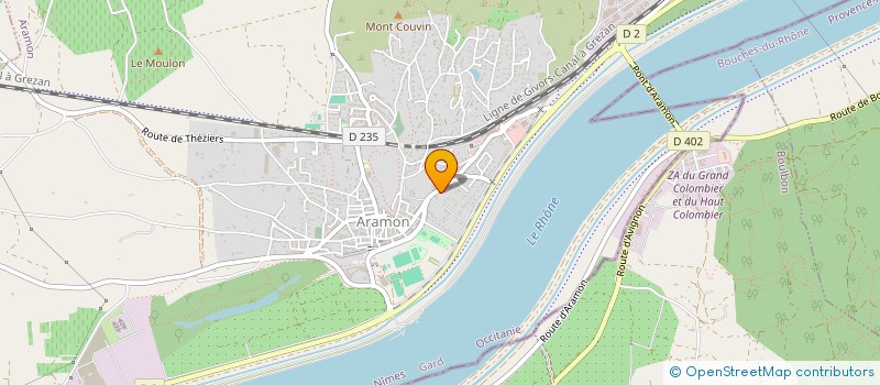 localisation de l'entreprise ARAMON JUDO  ARAMON