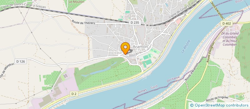 localisation de l'entreprise ARAMON TAXI CAVENE  ARAMON