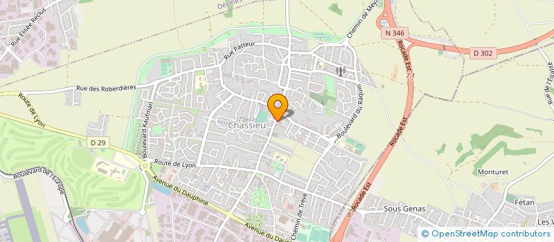 localisation de l'entreprise ARAMTHE ARTS ET AMITIE THEATRE  CHASSIEU