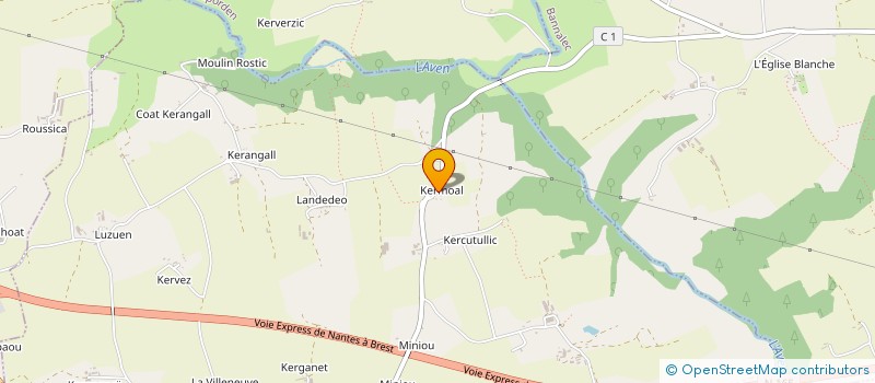 localisation de l'entreprise ARAN  PONT-AVEN