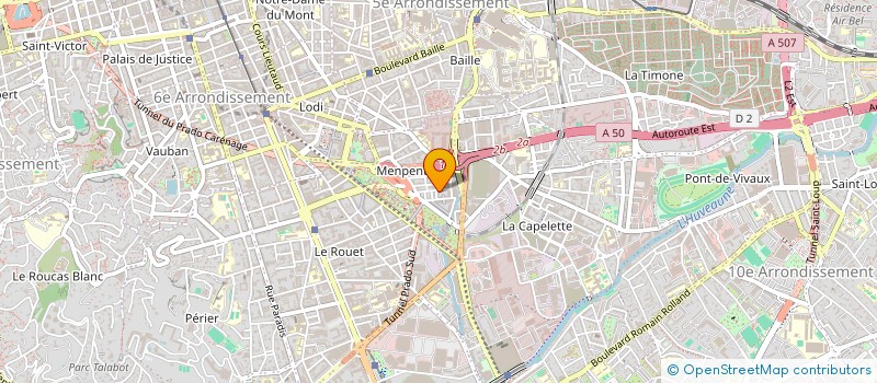 localisation de l'entreprise ARANACORP à MARSEILLE