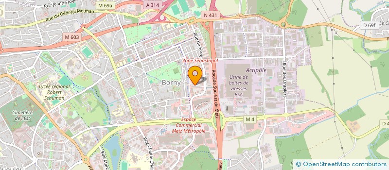 localisation de l'entreprise ARANEUS INFORMATIQUE  METZ