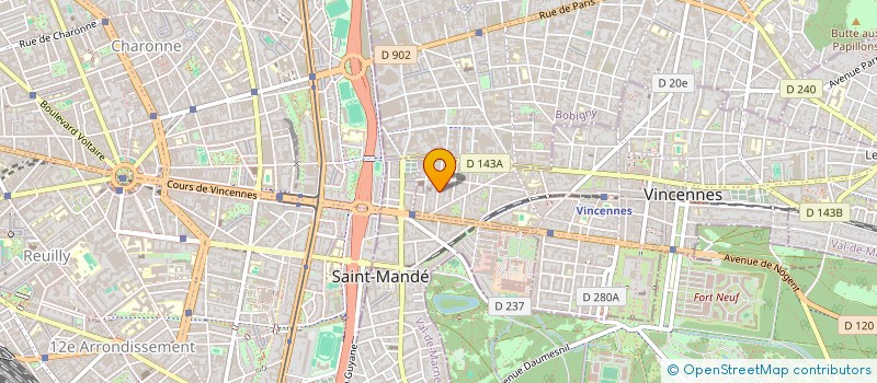 localisation de l'entreprise ARANJA M COMMUNICATION à VINCENNES