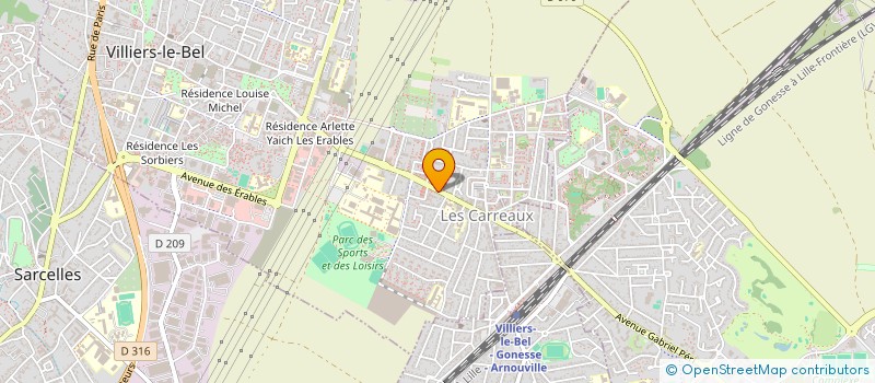 localisation de l'entreprise ARAS  VILLIERS-LE-BEL