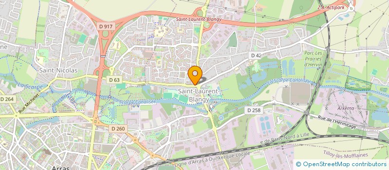 localisation de l'entreprise ARAS  SAINT-LAURENT-BLANGY