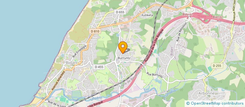 localisation de l'entreprise ARAS ONGUI 2 à BIDART