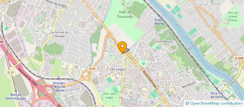 localisation de l'entreprise ARASE ENTREPRISE GENERALE  EVRY-COURCOURONNES