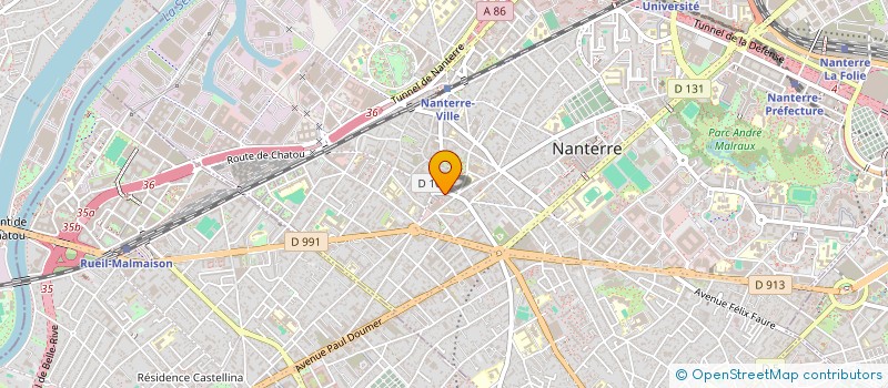 localisation de l'entreprise ARASPAD à NANTERRE