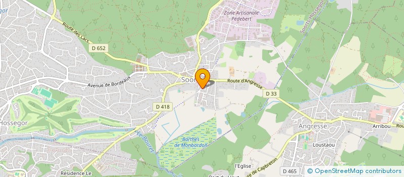 localisation de l'entreprise ARASPIN-EXPOSITO  SOORTS-HOSSEGOR