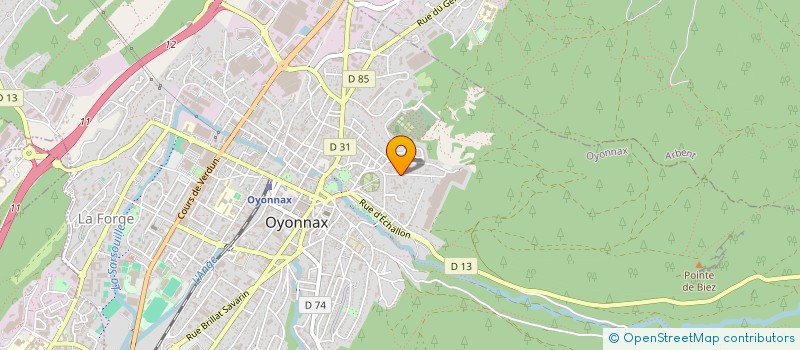 localisation de l'entreprise ARATECH à OYONNAX