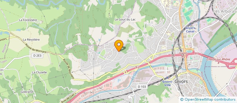 localisation de l'entreprise ARATRAVAUX69 à GIVORS