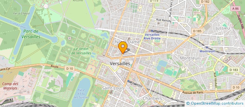 localisation de l'entreprise ARAUJO MACONNERIE CARRELAGE à VERSAILLES