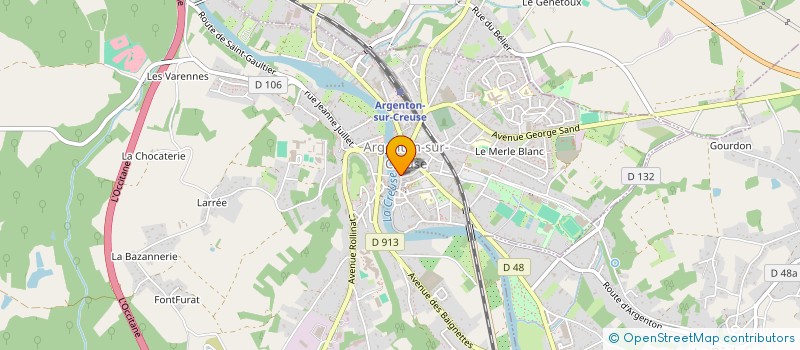 localisation de l'entreprise ARAVALLI à ARGENTON-SUR-CREUSE