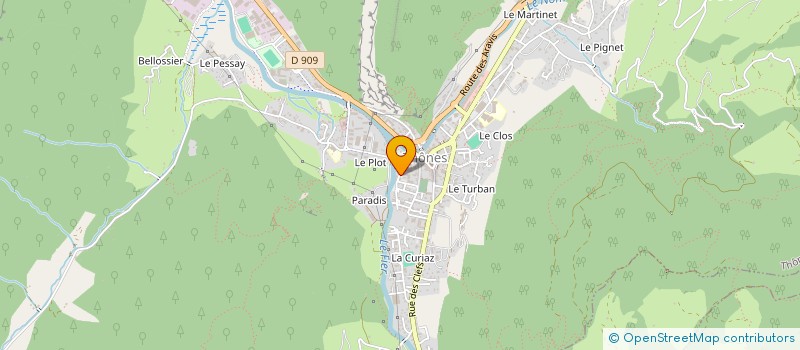localisation de l'entreprise ARAVIS BESSEAUX à THONES