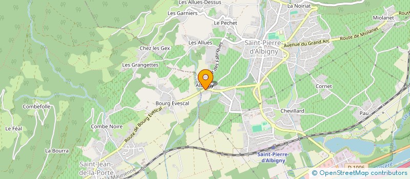 localisation de l'entreprise ARAVIS ETANCHEITE  SAINT-PIERRE-D'ALBIGNY