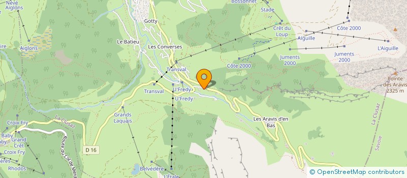 localisation de l'entreprise ARAVIS ZINGUERIE à LA CLUSAZ