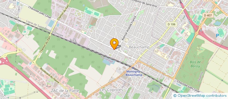 localisation de l'entreprise ARAXE à BEAUCHAMP
