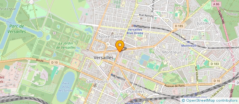 localisation de l'entreprise ARAY - OPTIQUE à VERSAILLES