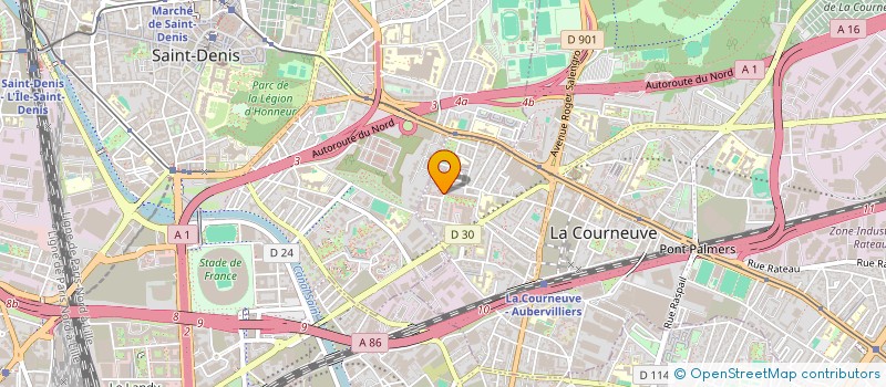 localisation de l'entreprise ARAZ à LA COURNEUVE